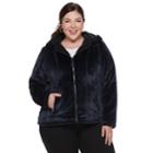 Plus Size Weathercast Hooded Fleece Jacket, Women's, Size: 3xl, Grey