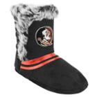 Women's Florida State Seminoles Mid-high Faux-fur Boots, Size: Medium, Black