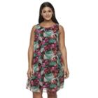 Plus Size Chaya Floral Chiffon Shift Dress, Women's, Size: 14 W, Ovrfl Oth