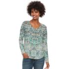 Women's Sonoma Goods For Life&trade; Essential V-neck Tee, Size: Medium, Turquoise/blue (turq/aqua)