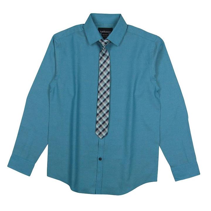 Boys 8-20 Van Heusen Iridescent Shirt & Tie Set, Boy's, Size: 14-16, Med Blue