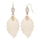 Lc Lauren Conrad Nickel Free Filigree Leaf Drop Earrings, Women's, Gold