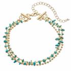 Beaded Multi Strand Choker Necklace, Women's, Turq/aqua