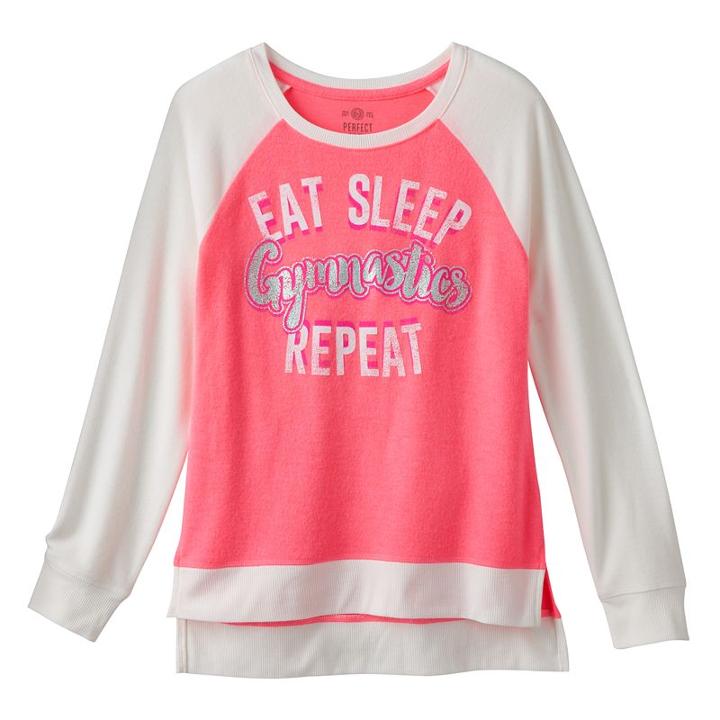 Girls 7-16 & Plus Size So&reg; High-low Colorblocked Cozy Pullover Top, Girl's, Size: 20 1/2, Dark Pink