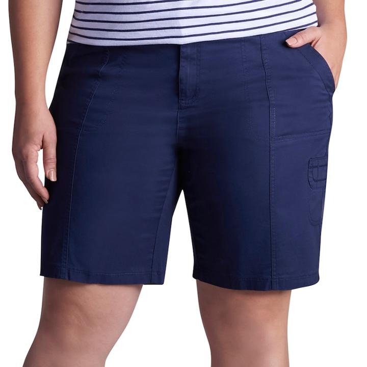 Plus Size Lee Delaney Relaxed Fit Bermuda Shorts, Women's, Size: 22 - Regular, Dark Blue