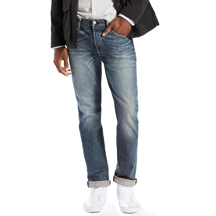Men's Levi's&reg; 501&reg; Original Fit Stretch Jeans, Size: 36x30, Med Blue