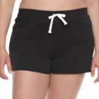 Juniors' Plus Size So&reg; French Terry Lounge Shorts, Girl's, Size: 1xl, Black