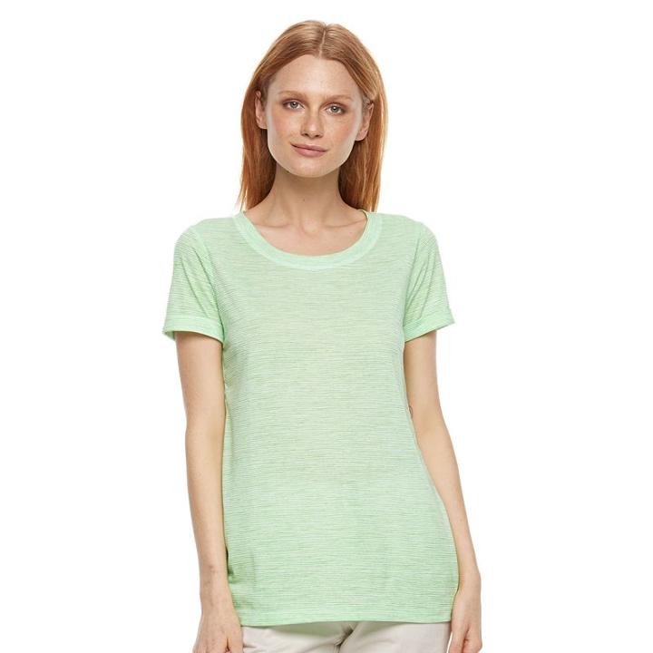 Women's Caribbean Joe Space-dye Scoopneck Tee, Size: Xl, Med Green