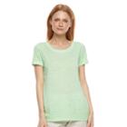 Women's Caribbean Joe Space-dye Scoopneck Tee, Size: Xl, Med Green