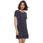 Juniors' Trixxi Glitter Knit Swing Dress, Teens, Size: Large, Med Blue