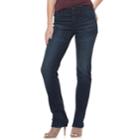 Women's Apt. 9&reg; Comfort Waistband Straight-leg Jeans, Size: 6 T/l, Dark Blue