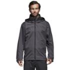 Men's Adidas Wandertag Climaproof Hooded Rain Jacket, Size: Xl, Grey
