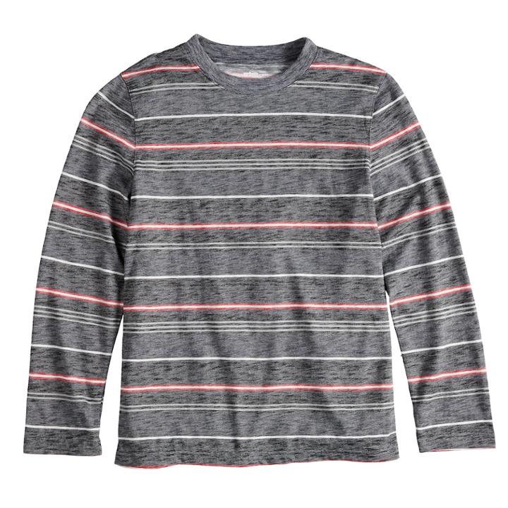 Boys 8-20 Urban Pipeline&reg; Striped Ultimate Tee, Size: Large, Med Grey