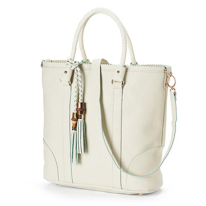 Mellow World Michelle Convertible Tote, Women's, White