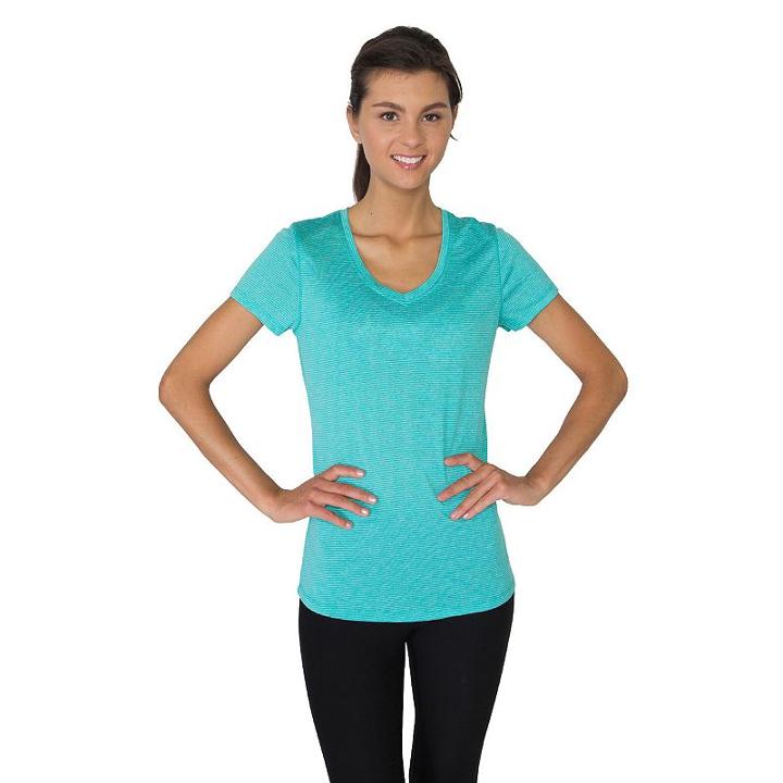 Women's Rbx Striped Heather Tee, Size: Small, Green