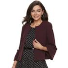 Women's Elle&trade; Bell-sleeve Ponte Jacket, Size: Xs, Drk Purple