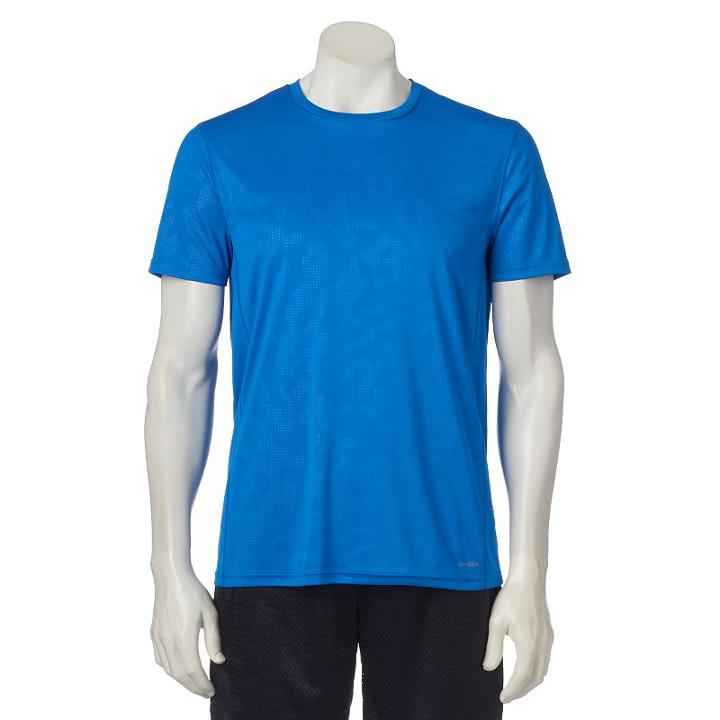 Men's Tek Gear&reg; Embossed Core Performance Drytek Tee, Size: Xxl, Med Blue