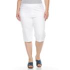 Plus Size Gloria Vanderbilt Avery Skimmer Capris, Women's, Size: 24 W, White
