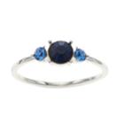 Lc Lauren Conrad Blue 3-stone Ring, Women's, Size: 7