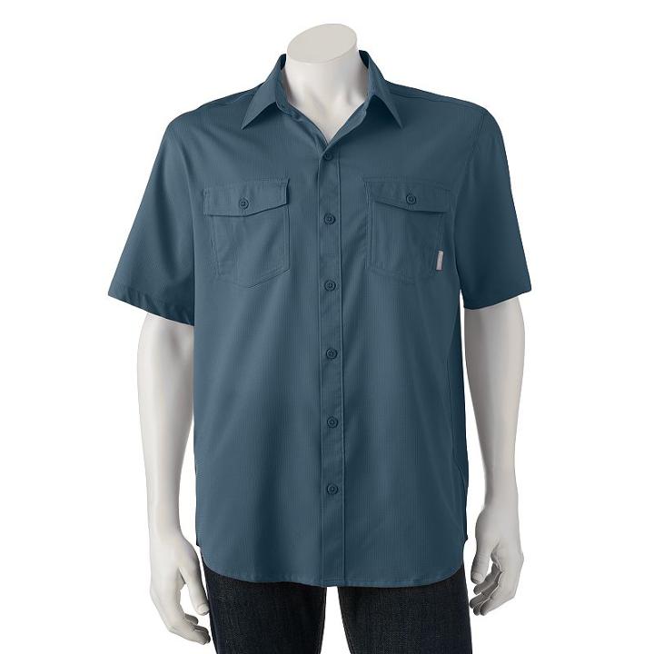 Men's Columbia Omni-wick Pacific Breeze Button-down Shirt, Size: Small, Purple Oth
