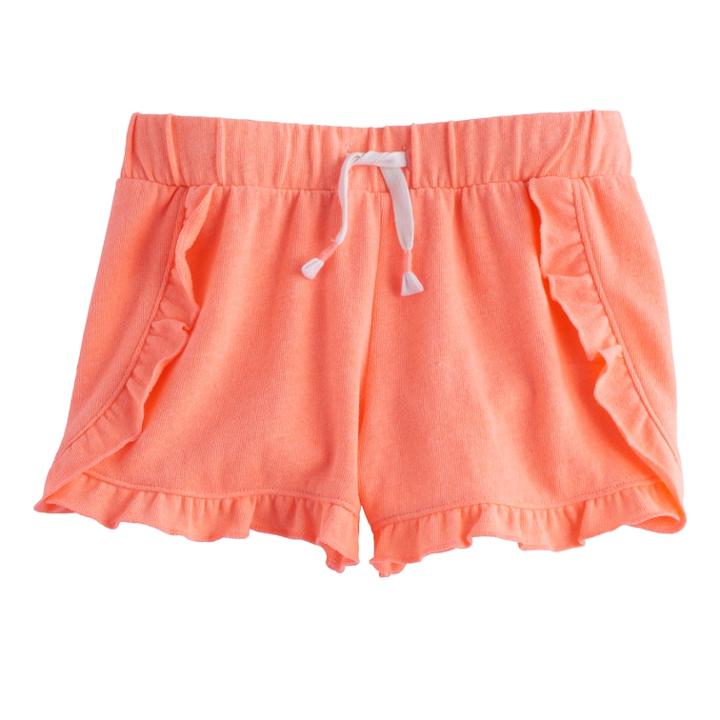 Girls 7-16 So&reg; Ruffled Shorts, Size: 8, Brt Orange