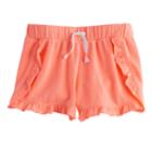 Girls 7-16 So&reg; Ruffled Shorts, Size: 8, Brt Orange