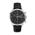 Bulova Men's Accu Swiss Automatic Leather Watch - 63c115, Black