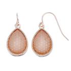 Lc Lauren Conrad Hexagon Texture Nickel Free Teardrop Earrings, Women's, White