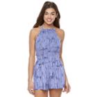 Juniors' Mudd&reg; Smocked Halter Romper, Girl's, Size: Small, Blue (navy)
