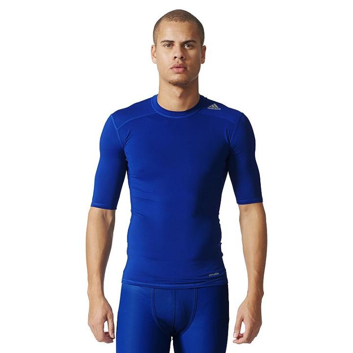 Men's Adidas Techfit Base Layer Tee, Size: Xl, Blue