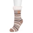 Women's Muk Luks Patterned Cabin Slipper Socks, Size: L-xl, Brown