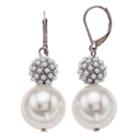 Simply Vera Vera Wang Simulated Pearl Double Drop Earrings, Women's, White