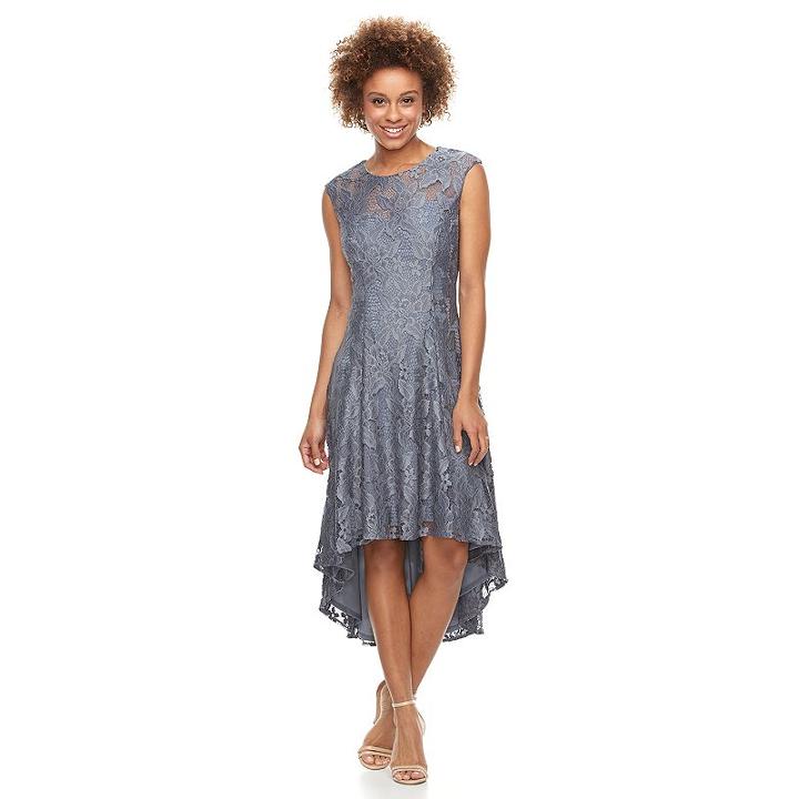 Women's Scarlett Lace High-low Dress, Size: 6, Dark Grey