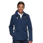 Women's Weathercast Quilted Anorak Jacket, Size: Xl, Blue (navy)