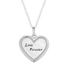 Sterling Silver Love Forever Heart Pendant Necklace, Women's, Size: 18, Grey