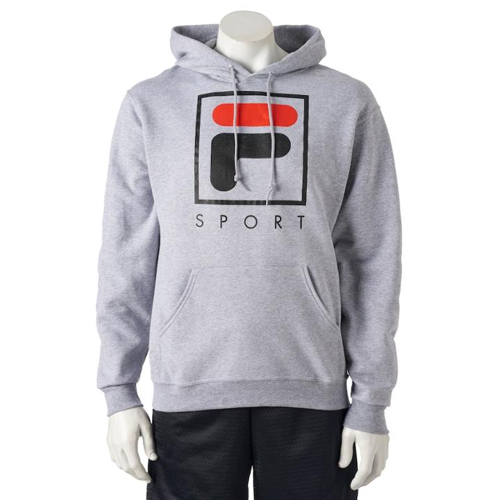 Men's Fila&reg; Big Sport Pullover Hoodie, Size: Large, Grey
