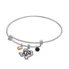 Fiora Sterling Silver Texas A & M Aggies Charm Bangle Bracelet, Women's, Dark Red