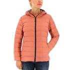 Women's Adidas Outdoor Light Down Hooded Jacket, Size: Large, Med Pink