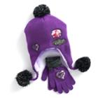 Disney's Descendants Mal Girls 4-16 Sherpa Fleece-lined Hat & Gloves Set, Purple