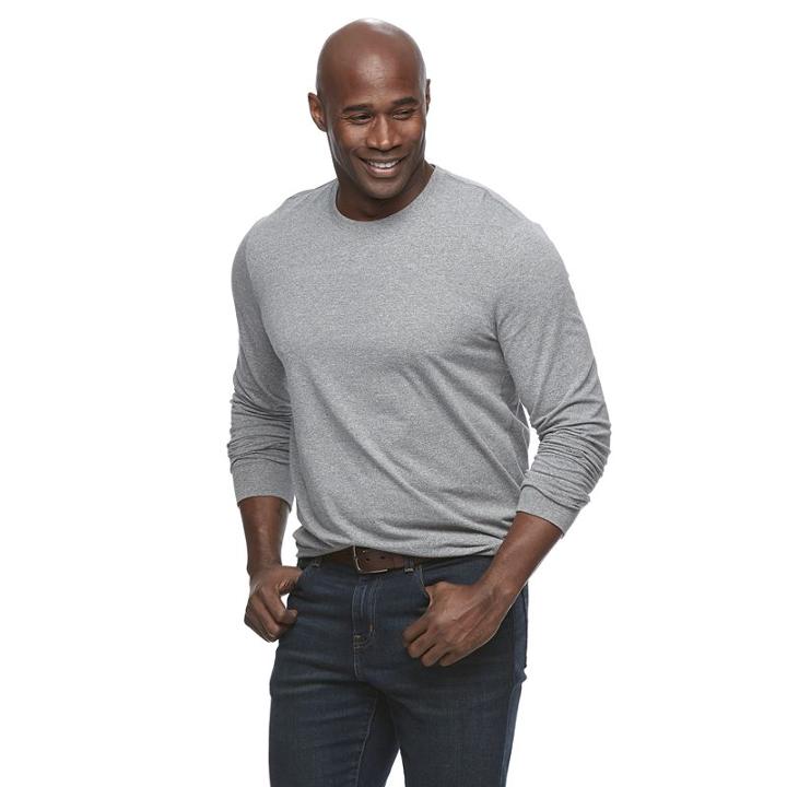 Big & Tall Men's Sonoma Goods For Life&trade; Modern-fit Flexwear Tee, Size: 3xl Tall, Black