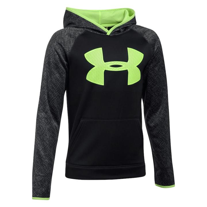 Boys 8-20 Under Armour Logo Performance Hoodie, Size: Medium, Grey (charcoal)