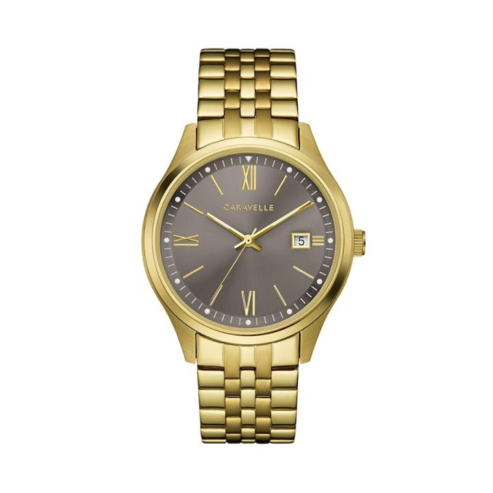Caravelle Men's Stainless Steel Watch - 44b122, Size: Small, Yellow