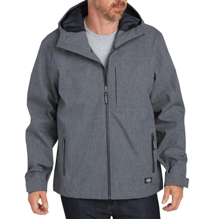 Men's Dickies Waterproof Breathable Reflective Print Jacket, Size: Xxl, Crosshatch