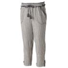 Juniors' Rewind Ruffle Linen-blend Jogger Pants, Girl's, Size: Large, Oxford