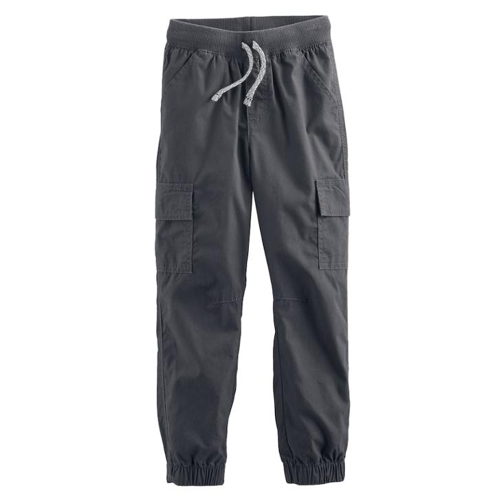 Boys 4-10 Jumping Beans&reg; Poplin Cargo Pants, Size: 6, Dark Grey