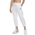 Women's Nike Speckled Fleece Capris, Size: Medium, White