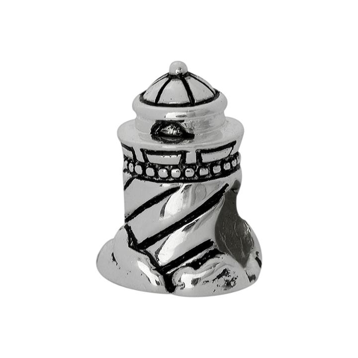 Individuality Beads Sterling Silver Lighthouse Bead, Women's, Grey