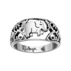 Love This Life Silver Plated Lucky Elephant Ring, Women's, Size: 8, Grey