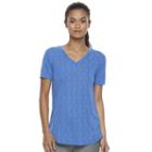 Women's Tek Gear&reg; Easy Burnout V-neck Yoga Tee, Size: Xs, Blue (navy)