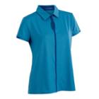 Women's Nancy Lopez Easy Short Sleeve Golf Polo, Size: Medium, Blue